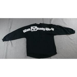 Disney Parks Authentic Spirit Jersey Womens Small T-Shirt Black Graphic Print